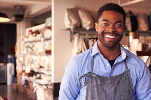 Man working in textiles
