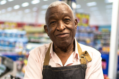 Man in grocery store